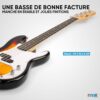 Max Gigkit Basse Electrique, Kit Complet Ampli 40 Watts, Housse, Stand, Cordes de Rechange, Accordeur, Sangle, Câble Jack et Médiators, Idéal pour Musicien Débutant ou intermédiaire - Sunburst – Image 6