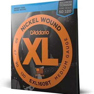 D'Addario EXL160BT Cordes en nickel pour basse Balanced Medium 50-120