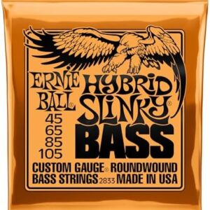 Cordes filées en nickel Ernie Ball Hybrid Slinky pour basse électrique - Tirant 45-105