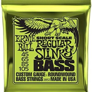 Ernie Ball Regular Slinky Cordes filées en nickel, diapason court, pour basse, calibre 50-105