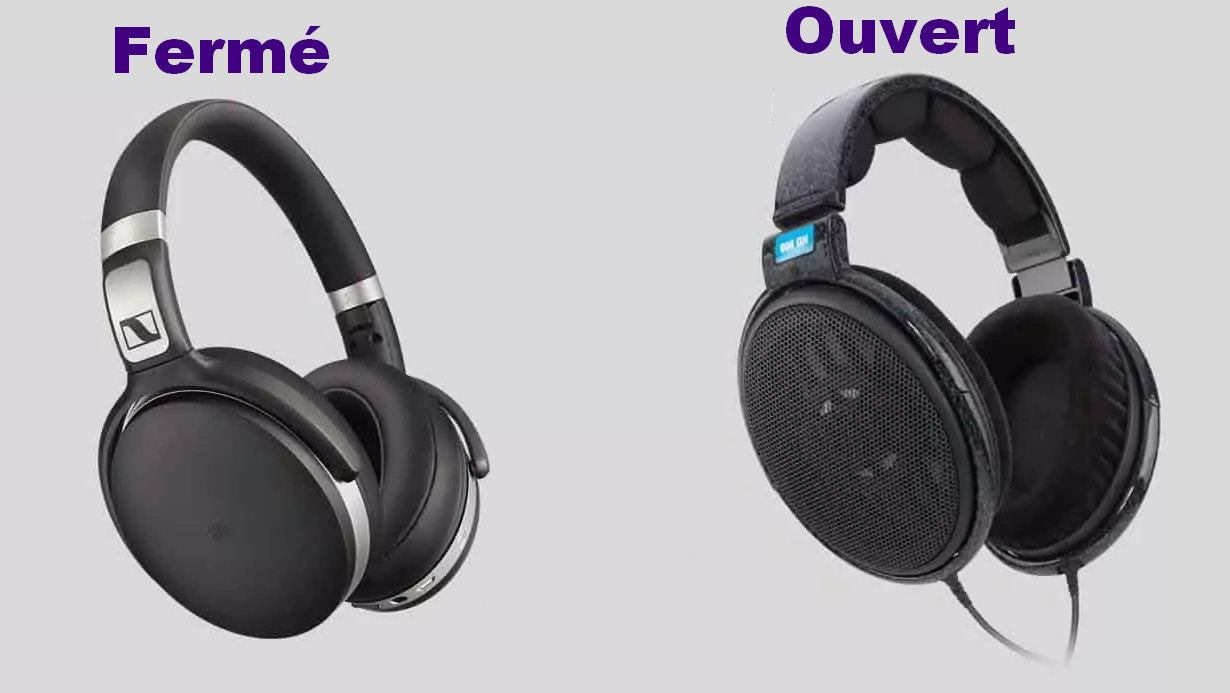 Exemple de casque ouvert vs fermé