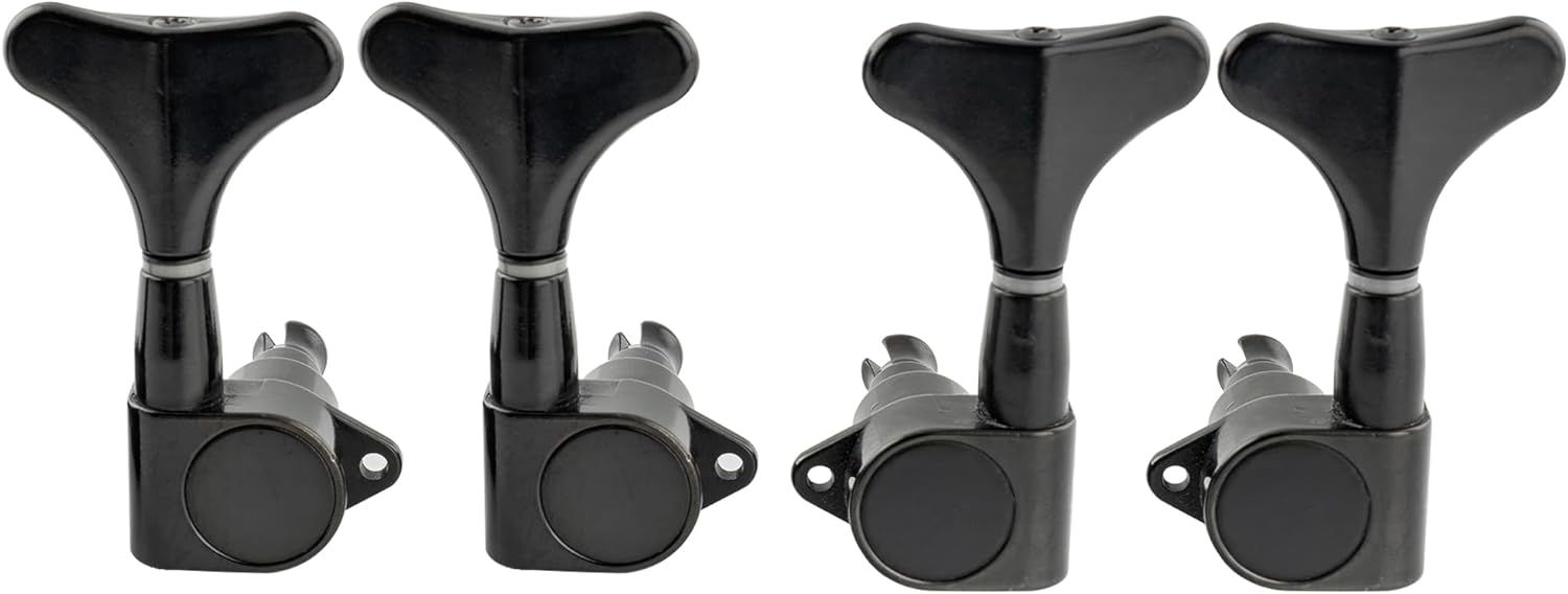 Mécanique pour basse électrique Musiclily Pro Eco - Pack de 4 mécaniques scellées noires 2x2